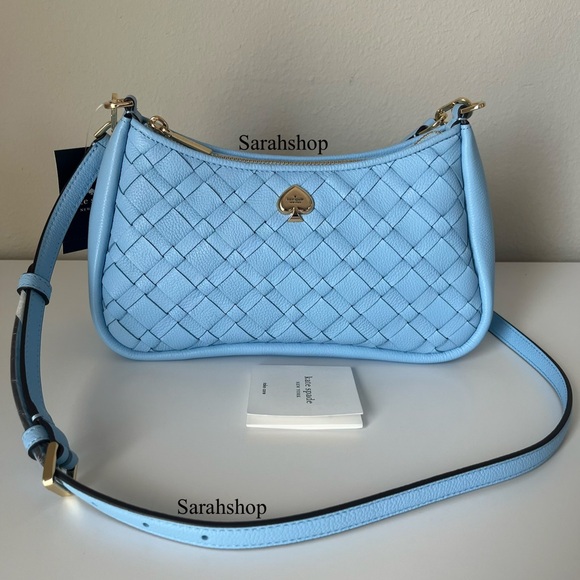 ♠️Kate Spade Kayla Woven Leather Small Convertible Shoulder Bag - Picture 5 of 12
